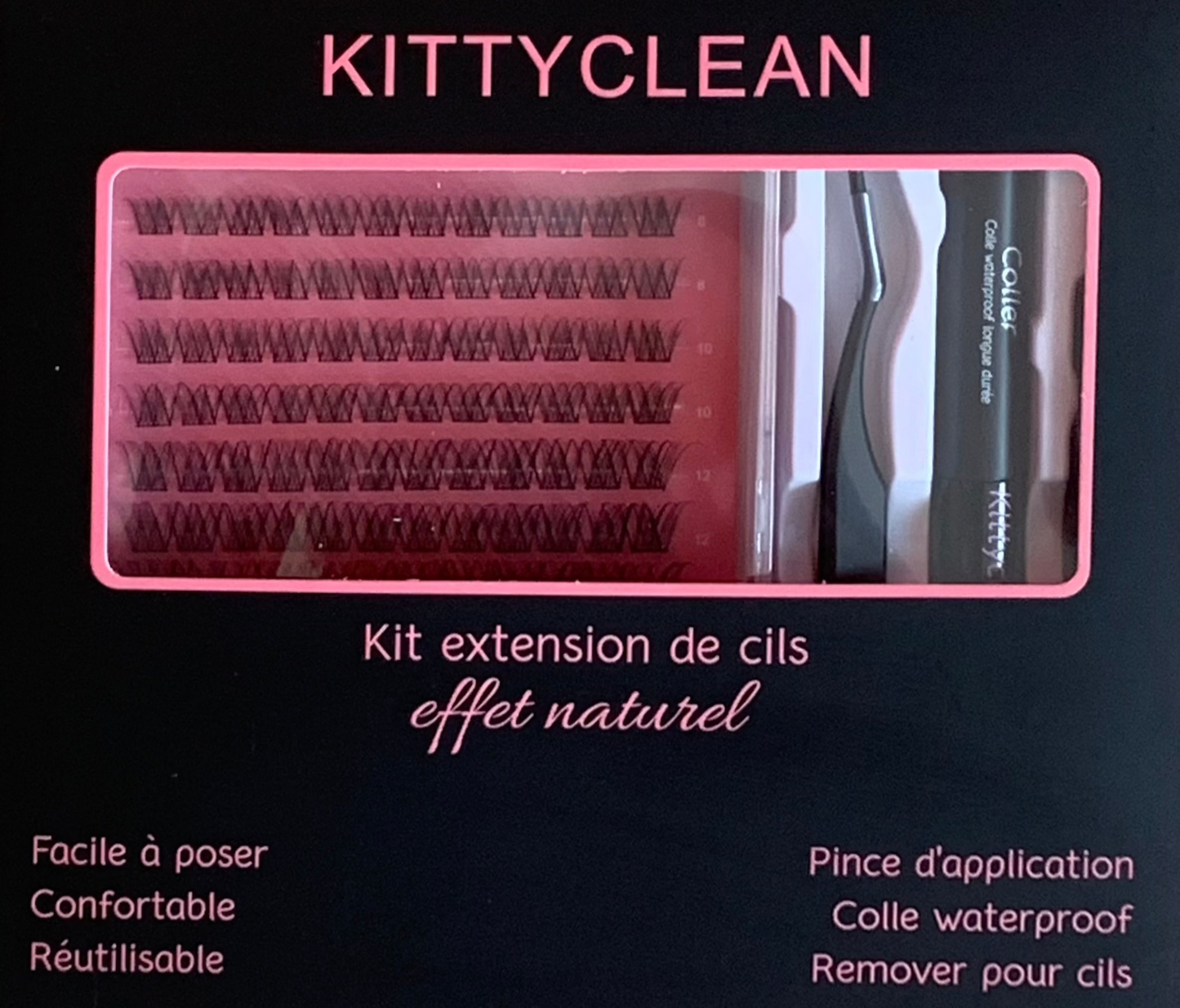 Kit complet extension de cils effet Naturel